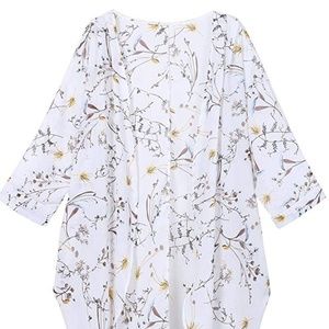 White Floral Kimono